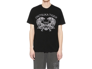 Onitsuka Tiger Graphic Tee Schwarz | FGU-829034