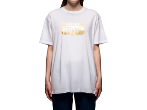 Onitsuka Tiger Logo Tee Weiß Gold | ERN-178260